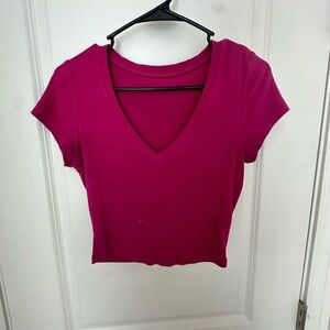 V-neck crop top